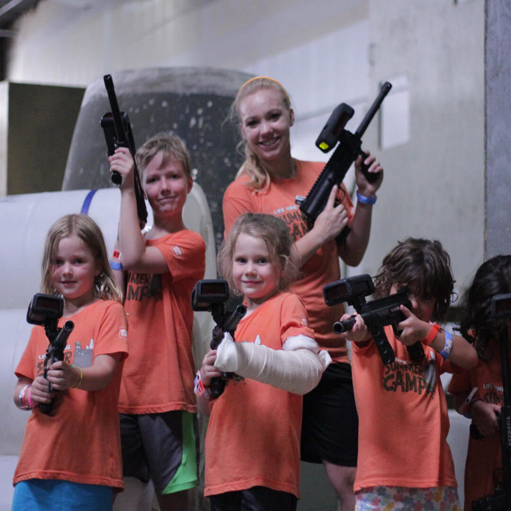 Play indoor laser tag in Phoenix, Arizona American Paintball Coliseum