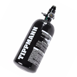 Black paintball compressed air tank