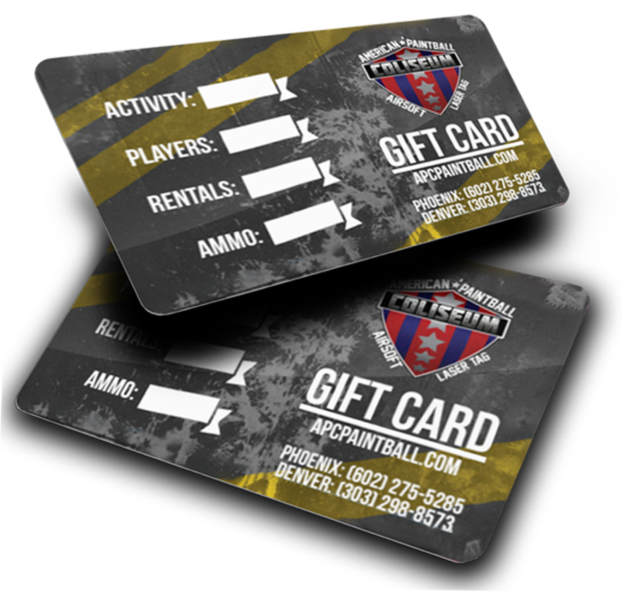 Shop Gift Cards Online American Paintball Coliseum