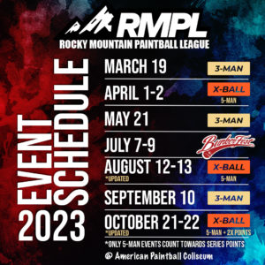 Rocky Mountain Paintball League 2023 Paintball Event Dates