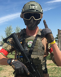 Airsoft Player Playing At American Paintball Coliseum